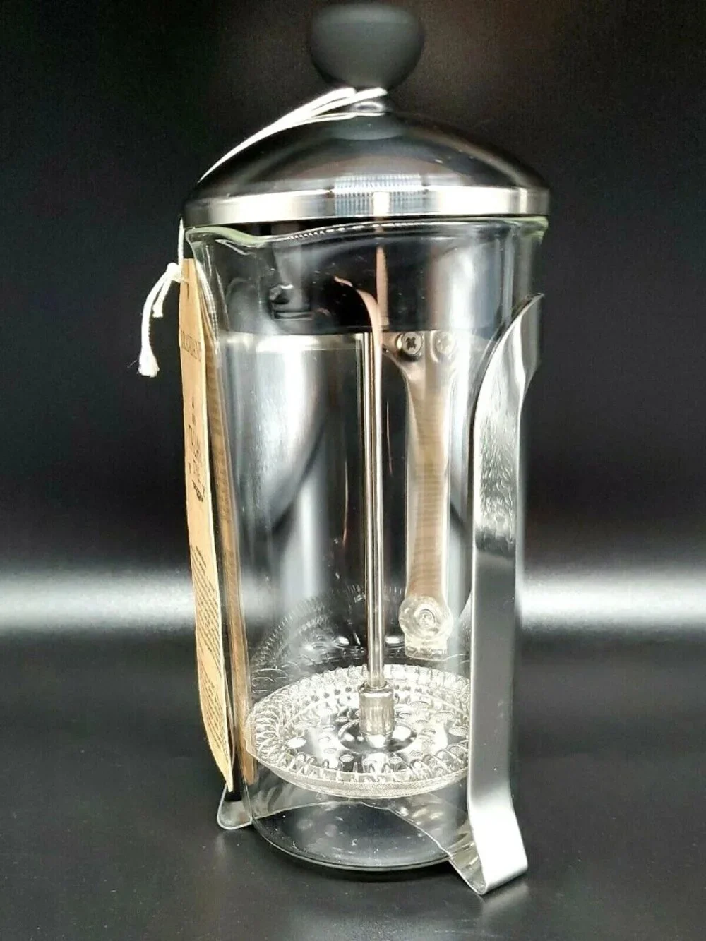 BRANDANI Coffee Tea French Press Stainless Steel Glass 100% Italian Style